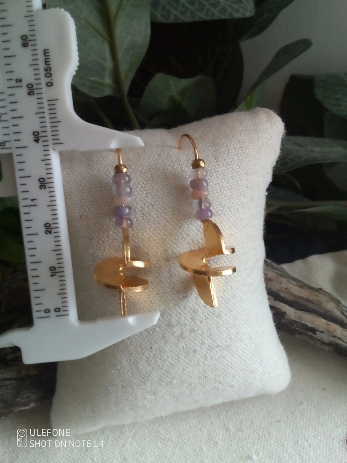 Bohemian whirlwind earrings with amethyst and sun stones – photo 2